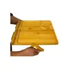 Bandeja Original de Bambú para Reposabrazos de Sofá Perezoso, Bandeja Cuadrada Plegable Portátil con Soporte para Teléfono Móvil y Portavasos