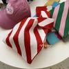 Bolsa de colete bolsa de colete bolsa de malha moderna bolsa bolsa de flores xadrez plaid cor de contraste Coreia do Sul ins estilo