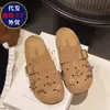 Zapatos Birkenstock que se sienten como pisar caca, Adecuados para usar al aire libre en primavera y verano, Sandalias Birkenstock Retro sin cordones para Mujeres Embarazadas, Mocasines de Suela Suave