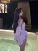 Traje de baño de falda dividida estilo nuevo 2026 para mujer, oculta el abdomen y estiliza, adecuado para vacaciones en la playa y aguas termales [Disponible para Dropshipping]
