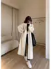 Nuevo Cárdigan de Punto 100% Lana Otoño e Invierno 2025 para Mujer, Holgado, Estilo Perezoso, de Manga Larga, Color Puro, Chaqueta Larga sin Botones