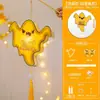 Lámpara de proyección decorativa de Halloween bolsa de materiales DIY hecha a mano para niños linterna lámpara de calabaza accesorios para actividades de jardín de infantes
