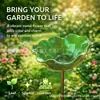 Comedero de Flores y Pájaros Creativo para Exteriores Transfronterizo, Estaca Metálica de Flor para Jardín Dispensador de Agua, Adorno Decorativo para Jardinería