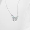 Colar Borboleta Luminoso Prata Esterlina 925 Design de Nicho Feminino Luxo de Entrada Zircônia Corrente para Clavícula Estilo Ins Pingente Mori