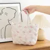 Bolsa de Cosméticos Portátil para Mujer Bolso de Mano de Gran Capacidad Almacenamiento Floral Portátil Acolchado Bolsa de Almacenamiento para Artículos de Aseo Cosméticos