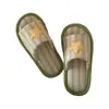 Zapatillas de Casa para Dormitorio de Primavera y Verano, Absorbentes de Sudor, Antideslizantes, de Algodón y Lino, sin Cierre, para Mujer, Estilo Coreano, Ins, Celebridad de Internet, Estrella, Zapatos de Piso