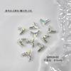 Decoraciones para Uñas Estilo Francés Pedrería con Forma de Rombo de Fondo Plano Pedrería Apilada Mini Diamante Brillante con Forma de Flecha Acabado Completo de Pedrería Bolas de Pedrería Apiladas