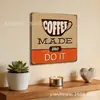 Pintura Decorativa de Texto Creativo Personalizada Placa de Hojalata Café Vida Pintura de Pared 20/30cm Cuadrado Pintura de Placa de Hojalata
