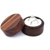 Caja de Madera Maciza para Pendientes de Mujer, Anillos, Joyero de Almacenamiento y Regalo, Nogal Negro Exclusivo Transfronterizo para Regalos de Enamorados Logo