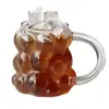 Taza de Vidrio con Forma de Uva, Taza de Café, Vidrio de Borosilicato Alto con Asa, Taza de Leche, Taza para Latte, Vaso para Beber, Vaso para Jugo
