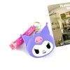 Linda Cartera de Monedas de Silicona Llavero Perro Canela Bolsa de Almacenamiento Llavero Colgante para Bolso Decoración Pequeño Regalo