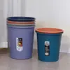 Venta al por mayor de fábrica cubo de basura de plástico para el hogar cubo de basura de cocina sala de estar cubo de basura de dormitorio con logotipo imprimible