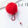 Nuevo llavero mosquetón de bola con cuentas DIY creativo colgante de felpa mosquetón colgante para llaves en stock venta al por mayor