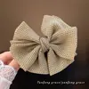 Pinza de Plátano de Chifón con Lazo y Lunares de Gama Alta Estilo Coreano para Mujer Pinza para el Cabello para Toda la Parte Posterior de la Cabeza Peinado Semirecogido Accesorio para el Cabello Elegante