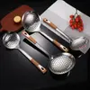 Colador Grande Espesado de Acero Inoxidable Cuchara para Fideos y Empanadillas Cuchara de Sopa Doméstica Separador de Grasa Cuchara Drenadora Comercial para Hot Pot
