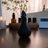 Botella de Perfume, Recipiente para Aceites Esenciales, Cuenco para Aceites Esenciales, Botella de Aceite Esencial con Forma de Hoja, Bandeja de Madera, Herramientas de Masaje para Spa, para Uso en Salones de Belleza