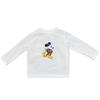 Camiseta de Algodón Puro para Niños de Manga Larga Tops para Niños y Niñas 2025 Dibujos Animados Mickey Sencilla Camiseta Básica para Niños Primavera y Otoño
