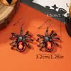 Pendientes Colgantes de Araña de Cristal Rojo Vintage de Amazon Más Vendidos Transfronterizos Estilo Gótico de Halloween Venta al por Mayor Directa de Fábrica