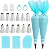 Ferramentas de Confeitaria Transfronteiriças, Conjunto de Bicos de Confeitar com 15 Peças, Adaptador para Saco de Confeitar, Bico para Chantilly, Conjunto de Espátulas para Chantilly
