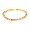 Suministro directo de fábrica joyería de comercio exterior europeo y americano pulsera geométrica cuadrada femenina cobre chapado en oro circón de color AAA