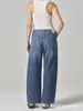 Jeans Casuales Holgados de Pierna Ancha con Cordón Pantalones con Cordón Brynn
