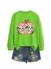 Amazon eBay sitio independiente moda casual elegante mujer nuevo mimi floral calabaza otoño e invierno sudadera de manga larga