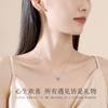 Collar de lazo de amor para mujer plata de ley 925 lujo ligero nicho lazo de amor aretes de lazo de amor regalo de cumpleaños de moda