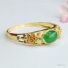 Pulseira de Ágata Verde com Design de Flor de Calcedônia Amarela, Estilo Étnico, Atacado de Fábrica e Dropshipping S4022004