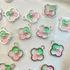 Colgante de Pintura al Óleo del Jardín de Monet Flor Mariposa Espiga de Trigo Perla de Imitación Pulsera de Cuentas DIY Collar Aleación Pendientes de Gota de Aceite