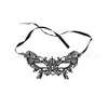 Máscara de Renda Elegante Preta Festa de Halloween Baile de Máscaras Meio Rosto Máscara para Olhos Máscara Veneziana Sexy para Mulheres
