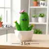 Planta de cactus simulada en maceta musgo micro paisajismo resina adorno pequeño caricatura decoración de escritorio planta en maceta DIY adorno pequeño