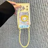 Soporte para gato con funda de cordón de cuatro esquinas adecuada para teléfono Apple 17 iPhone 16 Pro Max funda dura transparente dopamina