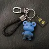 Pingente Chaveiro de Carro de Alta Qualidade para Homens e Mulheres Porta-Chaves Argola Chaveiro Desenho Animado Fofo Estrela Urso
