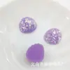 Acessórios de resina coloridos com lantejoulas transparentes, material para capa de celular DIY com cola de creme, fivela de sapato, grampo de cabelo, corda de cabeça, patch