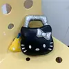 Bolso de mano de gato KT de dibujos animados, dulce y lindo, bolso cuadrado pequeño simple y elegante, diseño de nicho, bolso bandolera con cadena