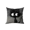 Funda de Almohada de Pelo de Gato Frito Temu Negra Gatito Lindo Cojín Hogar Sala de Estar Cojín de Sofá Admite Personalización