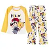 Pijama Infantil Masculino Primavera e Outono 100% Algodão Manga Longa Criança Adolescente Crianças Médias e Grandes Roupas de Casa Meninos Estilo Outono 2026 Novo