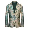 Nova Jaqueta de Terno Masculina Estilo Cauda de Pavão Tendência para Primavera, Outono e Inverno, Casual e Única, Adequada para Recepções, Etiqueta e Banquetes, Atacado Transfronteiriço