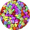 Cuentas acrílicas con alfabeto inglés y ruso para niños, educación temprana, pulsera hecha a mano con cuentas, collar, accesorios para joyería, material