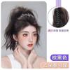 Peluca Xuchang para Mujer Cabello Largo Rizado con Mechas Cola de Caballo Natural Esponjosa Pinza de Agarre Cascada Ondas de Agua Semirrecogido Cola de Caballo Alta