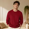 Bestseller transfronteiriço: Suéter clássico de tricô com gola redonda para homens, direto do fabricante