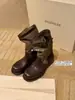 Botas de media caña retro con bloques de color para mujer, nuevo modelo de otoño 2026, piel genuina, tacón grueso, casual, adelgazantes, botas de plataforma, botas de montar, botas estilo Martin