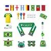 Bufanda de Aficionado con Logo Personalizado Transfronteriza para los Eventos de Fútbol de 2026 entre EE. UU., Canadá y México, Poliéster Satinado Brasileño