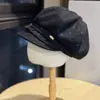 Novo Chapéu de Lã Estilo Newsboy com Borda Plissada e Lantejoulas para Mulheres, Estilo Doce e Fofo Japonês, Faz o Rosto Parecer Menor, Simples e Moderno