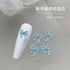 Nova Liga Mini Ribbon Bow Nail Art Jóias Creme Japonês Pó Tridimensional Metal Ribbon Bow Tie Decoração