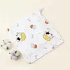 Gasa de Algodón Babero para Bebé Recién Nacido Toalla Cuadrada Pequeña Toalla Infantil Guardería Toalla de Cara y Baño Pañuelo Estampado