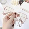 Gafas M2169 estilo retro TR de metal con montura grande para niña, con cara grande, estilo pequeño para amantes.