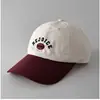 Boné de Baseball com Bordado de Letras Color Block Secagem Rápida para Homens e Mulheres, Estilo Casal, Moda Casual Versátil Proteção Solar Respirável Boné Bico de Pato