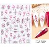 Adesivos de Unhas Coloridos de Flores, Folhas, Pássaros e Borboletas da Primavera Transfronteiriços, Adesivos Frescos Autoadesivos para Unhas