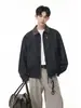 NASA SOBRE Chaqueta de trabajo retro americana lavada para hombre, nuevo estilo primavera y otoño 2026, abrigo casual holgado con cuello de solapa